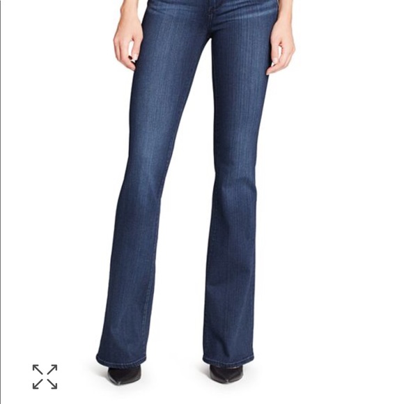 Paige Blue Laurel Canyon Boot Cut Jeans - Premium Denim - Dark Blue color - Picture 5 of 8